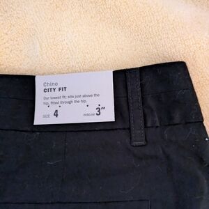 J. Crew City Fit Black Shorts 4 NWT